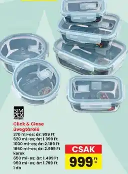 Interspar SIM PEX Click & Close Üvegtároló ajánlat
