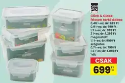 Interspar SIM PEX Click & Close frissen tartó doboz ajánlat
