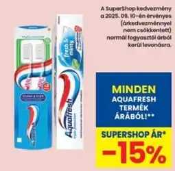 Interspar Aquafresh termék ajánlat
