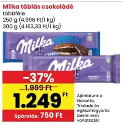 Spar Milka táblás csokoládé ajánlat