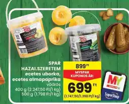 Spar SPAR HAZAI.SZERETEM ecetes uborka, ecetes almapaprika ajánlat