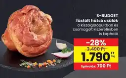 Spar S-BUDGET füstölt hátsó csülök ajánlat