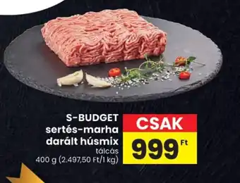 Spar S-BUDGET sertés-marha darált húsmix ajánlat