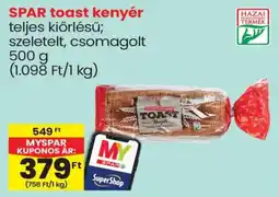 Spar SPAR toast kenyér ajánlat
