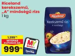 Spar Riceland kerekszemű, ,,A" minőségű rizs ajánlat