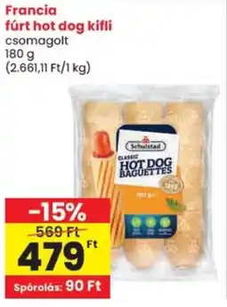 Spar Francia fúrt hot dog kifli ajánlat