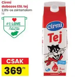 Spar Cirmi dobozos ESL tej 2,8% ajánlat