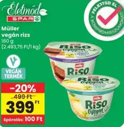 Spar Életmód Müller vegán rizs ajánlat