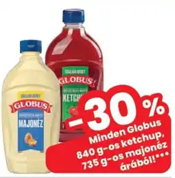 Spar Minden Globus ketchup, majonéz ajánlat