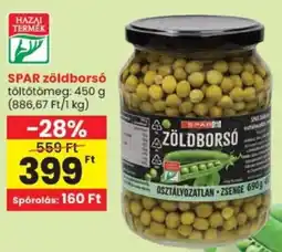 Spar SPAR zöldborsó ajánlat