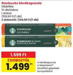 Spar Starbucks kávékapszula ajánlat