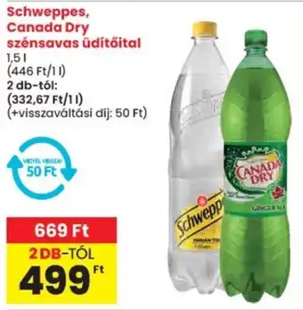Spar Schweppes, Canada Dry szénsavas üdítőital ajánlat
