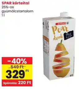 Spar SPAR körteital 25% ajánlat