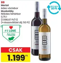 Spar BB Merlot / Muskotály ajánlat