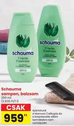 Spar Schauma sampon, balzsam ajánlat
