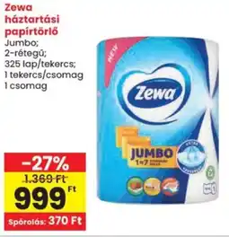 Spar Zewa háztartási papírtörlő ajánlat