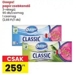 Spar Ooops! papír zsebkendő ajánlat