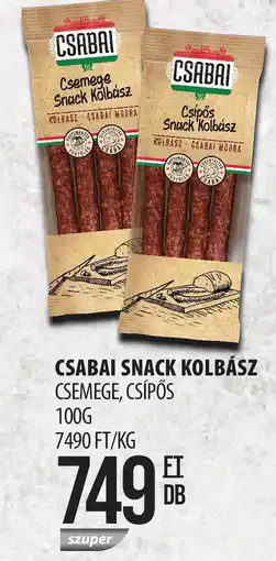 Coop Csabai snack kolbász ajánlat