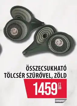 Coop Összecsukható tölcsér szűrővel, zöld ajánlat