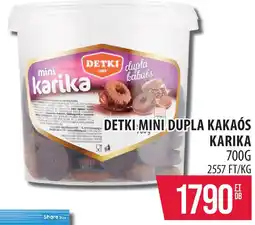 Coop Detki mini dupla kakaós karika ajánlat