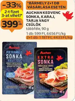 Auchan Auchan Kedvenc sonka, karaj, tarja, csülök ajánlat