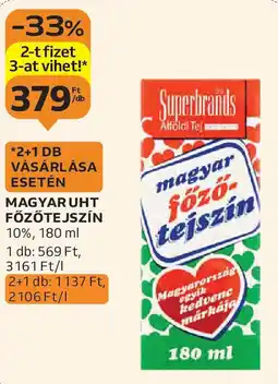 Auchan Magyar UHT főzőtejszín ajánlat