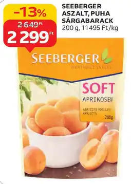 Auchan Seeberger aszalt, puha sárgabarack ajánlat