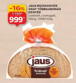 Auchan Jaus rozskenyér / többgabonás kenyér ajánlat