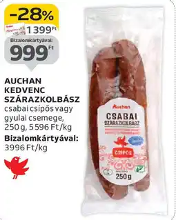 Auchan Auchan Kedvenc szárazkolbász ajánlat
