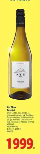 Lidl Áts Pince Furmint ajánlat