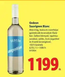 Lidl GEDEON Sauvignon Blanc ajánlat