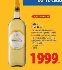 Lidl JUHÁSZ Irsai Olivér ajánlat
