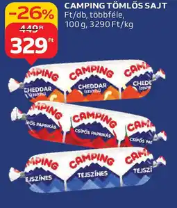 Auchan Camping tömlős sajt ajánlat
