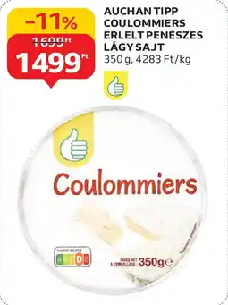 Auchan Auchan Tipp Coulommiers érlelt penészes lágy sajt ajánlat
