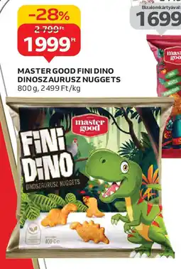Auchan Master Good Fini Dino dinoszaurusz nuggets ajánlat