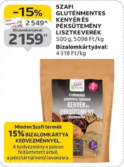 Auchan Szafi gluténmentes kenyérés péksütemény lisztkeverék ajánlat