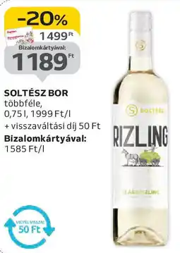 Auchan Soltész bor ajánlat