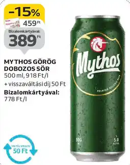 Auchan Mythos görög dobozos sör ajánlat