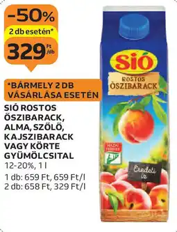 Auchan Sió rostos őszibarack, alma, szőlő, kajszibarack vagy körte ajánlat