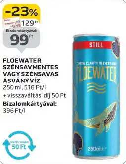 Auchan Floewater szénsavmentes, szénsavas ásványvíz ajánlat