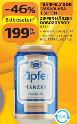 Auchan Zipfer Märzen dobozos sör ajánlat