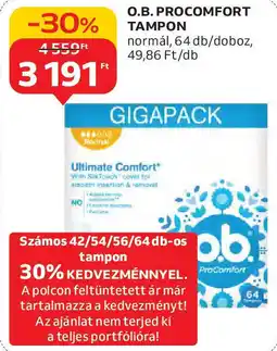 Auchan O.B. ProComfort tampon ajánlat