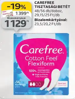 Auchan Carefree tisztasági betét ajánlat
