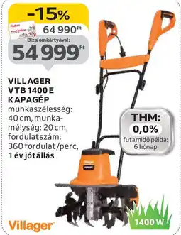 Auchan Villager VTB 1400 E kapagép ajánlat