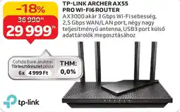 Auchan Tp-link Archer AX55 Pro Wi-Fi6 router ajánlat