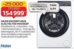 Auchan Haier HW70BP14929 elöltöltős mosógép ajánlat