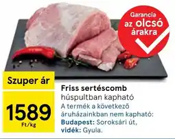 Tesco Friss sertéscomb ajánlat