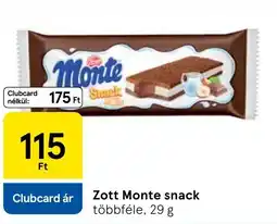 Tesco Zott Monte snack ajánlat
