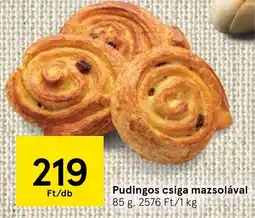 Tesco Pudingos csiga mazsolával ajánlat
