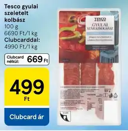 Tesco Tesco gyulai szeletelt kolbász ajánlat